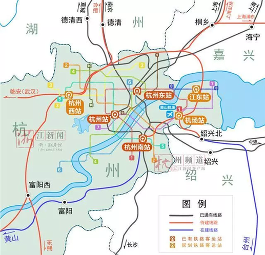 最新!杭州10条地铁线路全部确定